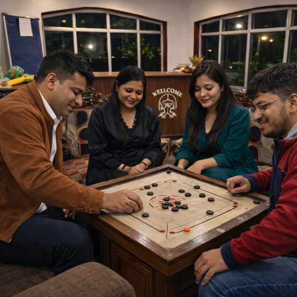 Night View of Blackforest Resort Near Kanha National Park